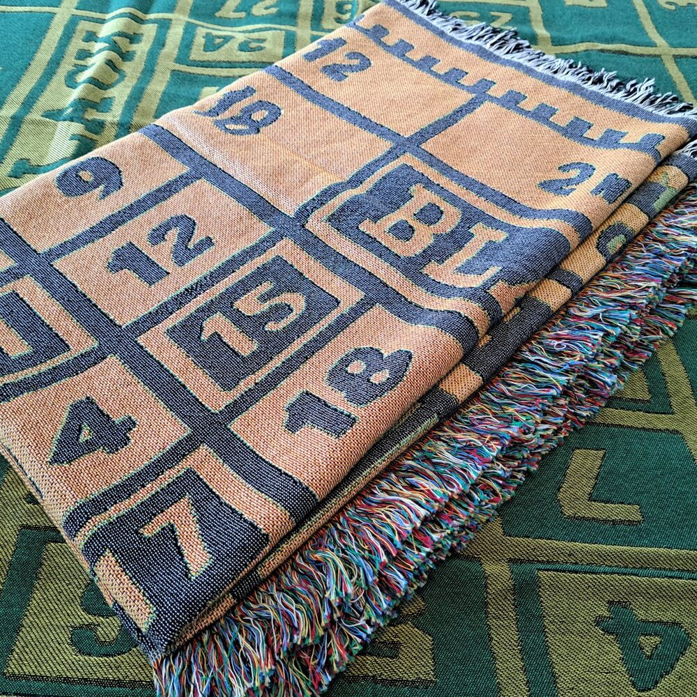 ROULETTE THROW... 72" X 54"... 1 of 1 COLORWAY...